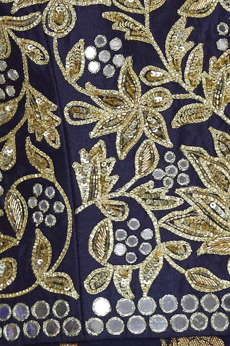 Neha Khullar Blue Organza, Chanderi Silk, Banarasi Embroidered Anarkali Kurta With Dupatta at Aza Fashions Neha Khullar_Blue Organza, Chanderi Silk, Banarasi Embroidered Anarkali Kurta With Dupatta _at_Aza_Fashions