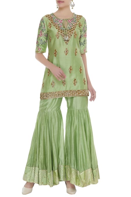 Neha Khullar Embellished Kurta With Gharara 