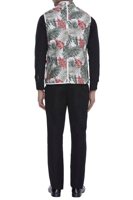 Khanijo Tropical print Nehru jacket 