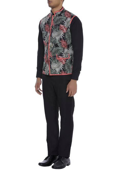 Khanijo_Multi Color Linen Printed Bundi _Online_at_Aza_Fashions