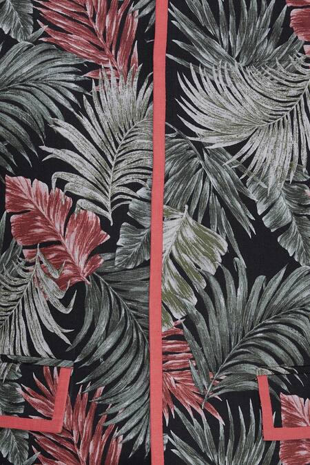 Khanijo_Multi Color Linen Printed Bundi _at_Aza_Fashions