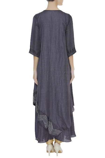 Zeel Doshi Asymmetric embroidered tunic 