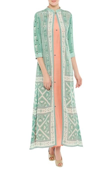 Soup by Sougat Paul Printed Jacket with Tunic 