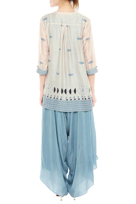 Soup By Sougat Paul Draped Jumpsuit With Jacket 