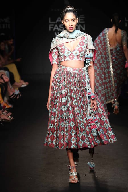 Punit Balana Chanderi lehenga set 