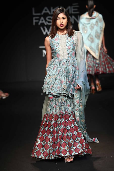 Punit Balana Dori work blouse with dupatta & sharara 