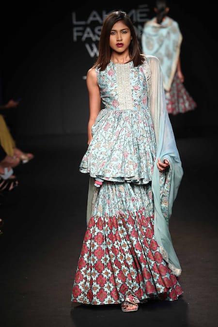 Punit Balana Dori work blouse with dupatta & sharara 