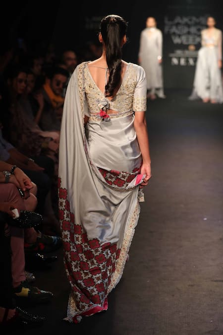 Punit Balana Hand embroidered saree with blouse 