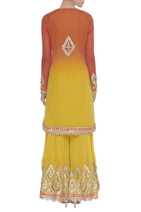 Abhi Singh Embroidered Kurta Sharara Set 