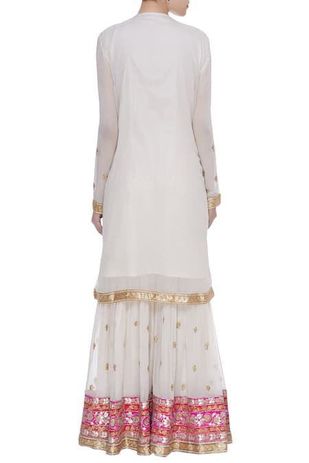 Abhi Singh Embroidered Kurta Sharara Set 
