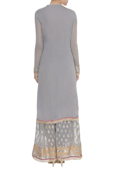 Abhi Singh Embroidered Kurta Palazzo Set 