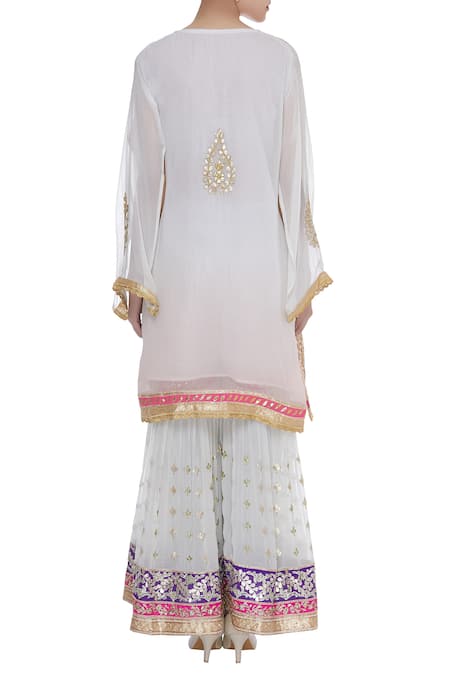 Abhi Singh Embroidered Kurta Sharara Set 