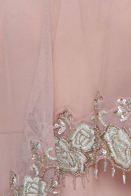 Mani Bhatia Pink Jumpsuit Sweetheart Cape High Neck With Asymmetric Embroidered at Aza Fashions Mani Bhatia_Pink Jumpsuit Sweetheart Cape High Neck With Asymmetric Embroidered _at_Aza_Fashions