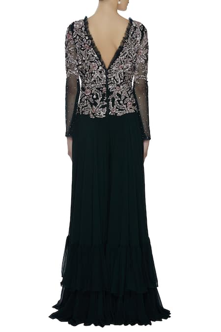 Mani Bhatia Embroidered Jumpsuit With Dupatta