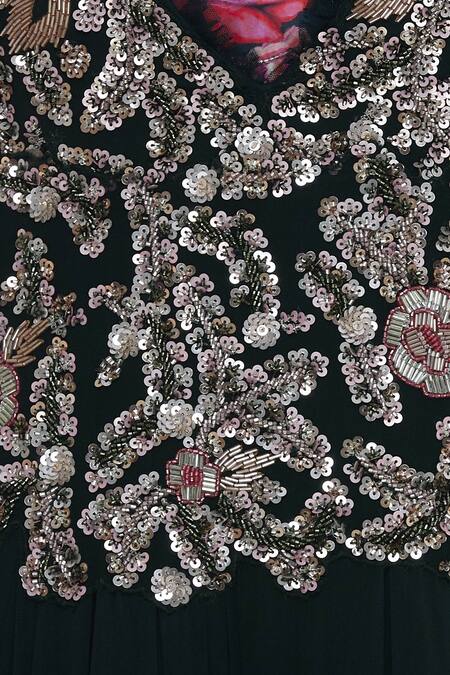 Mani Bhatia_Green Embroidered Jumpsuit With Dupatta _at_Aza_Fashions