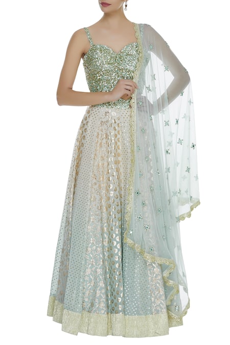 Priyanka Jain Sequin Embroidered Lehenga Set 