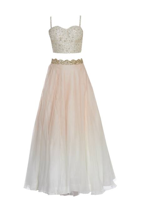 Shop Priyanka Jain Peach Sequins Embroidered Lehenga Set With Cape Online at Aza Fashions Shop_Priyanka Jain_Peach Sequins Embroidered Lehenga Set With Cape_Online_at_Aza_Fashions