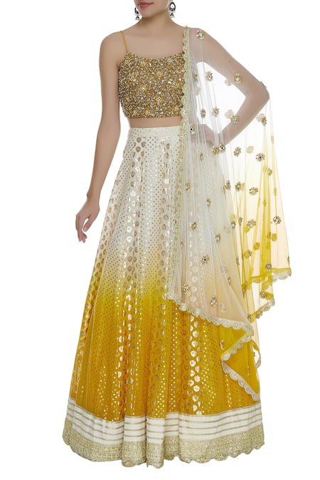 Priyanka Jain Ombre Embroidered Lehenga Set 