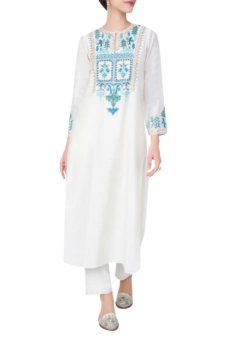 Anita Dongre Gota Patti Work And Embroidered Nature Inspired Kurta Set