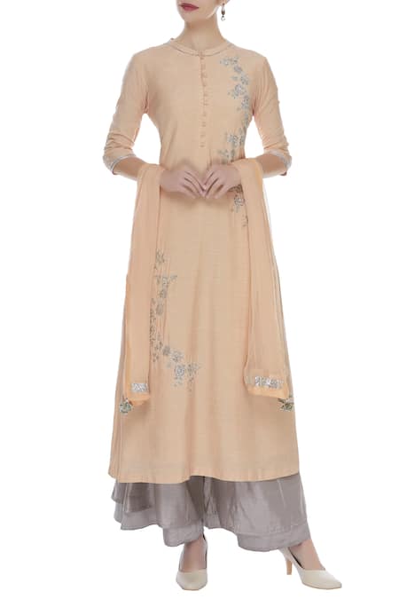 Manasi Sengupta Embroidered Kurta Palazzo Set 