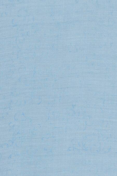 Manasi Sengupta_Blue Silk Chanderi Embroidered Gota Palazzo Kurta Set With Dupatta  _at_Aza_Fashions