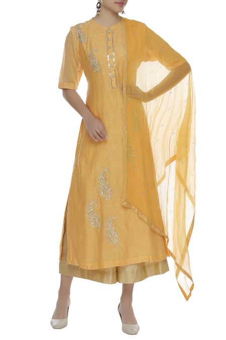 Manasi Sengupta Sequin Embroidered Kurta With Palazzo Pants 