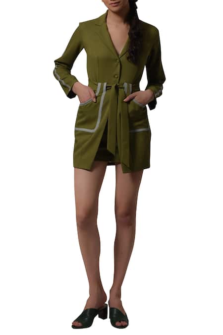 Manika Nanda Long blazer with high waist shorts 