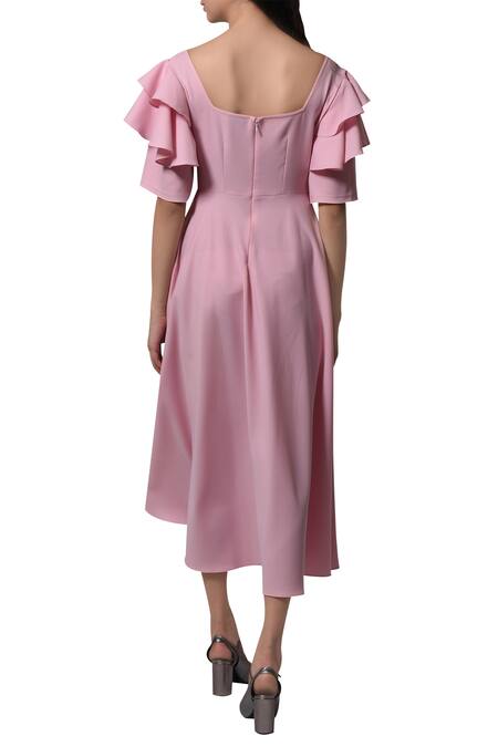 Manika Nanda Layered sleeves midi dress 