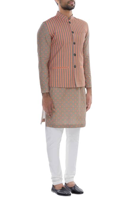 Nautanky Cotton Striped Bundi 
