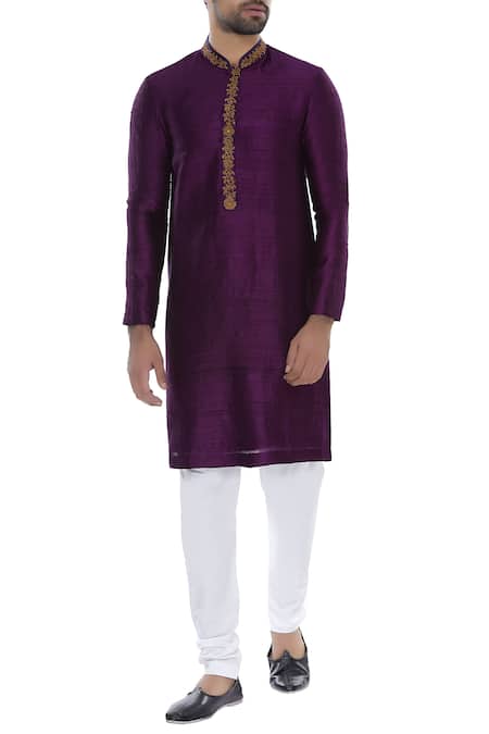 Nautanky Hand embroidered kurta with churidar 
