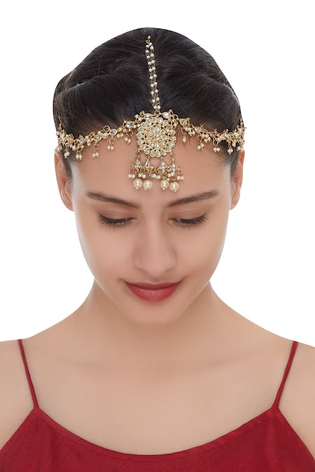 Just Shradhas Floral Tiered Maangtikka 