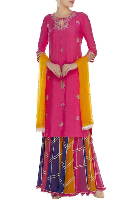 Ushma Vaidya Gota work sharara kurta set 