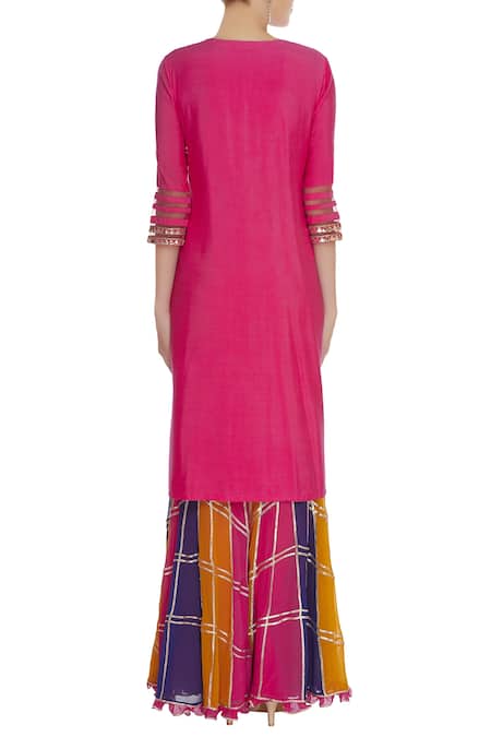 Ushma Vaidya Gota work sharara kurta set 