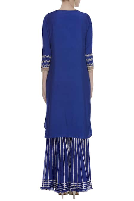 Ushma Vaidya Gota & bead work embroidered sharara set 