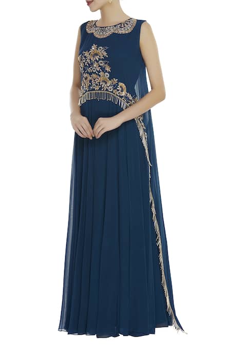 Ignite Evenings Gown with Attached Cape – Manhattandress