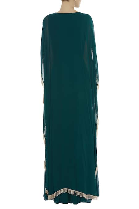 Ushma Vaidya Embroidered Cape Gown 