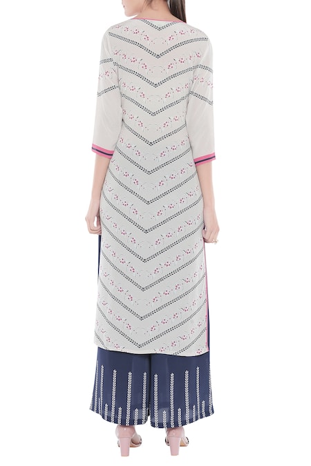 Soup By Sougat Paul Floral Print Kurta & Palazzo Set 