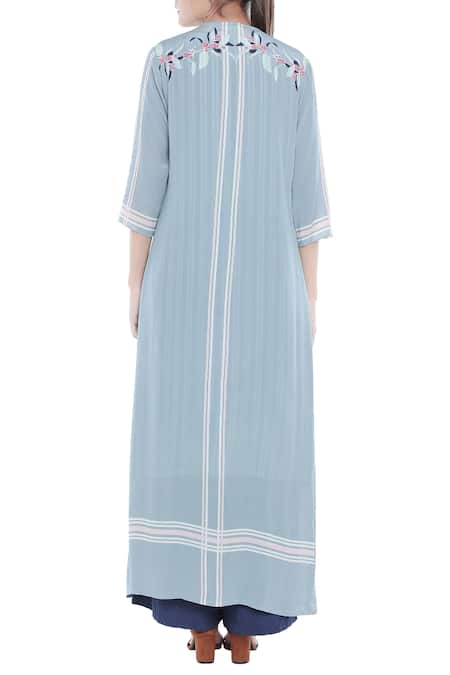 Soup By Sougat Paul Printed Jacket & Kurta Set 