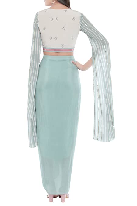 Soup By Sougat Paul Crepe Printed Skirt Set 