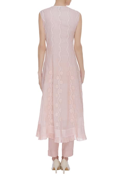 House Of Kotwara Embroidered Jacket & Kurta Set 