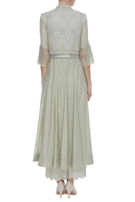 House Of Kotwara Chikankari jacket & kurta set 