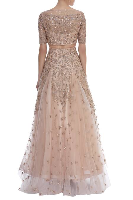 Shop Shlok Design Pink Cutdana Embroidered Lehenga Set at Aza Fashions Shop_Shlok Design_Pink Cutdana Embroidered Lehenga Set_at_Aza_Fashions