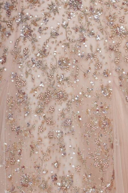 Shlok Design Pink Cutdana Embroidered Lehenga Set at Aza Fashions Shlok Design_Pink Cutdana Embroidered Lehenga Set_at_Aza_Fashions