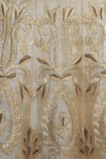 Samatvam By Anjali Bhaskar_White Embroidered Lehenga Set _at_Aza_Fashions