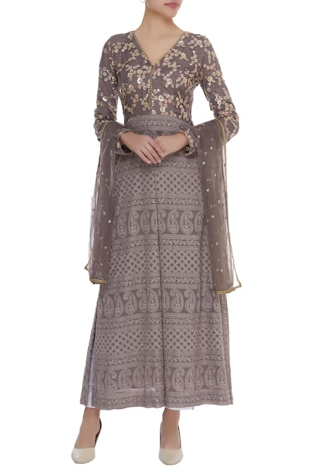 Abhi Singh Embroidered Kurta with Dupatta 