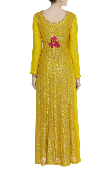 Abhi Singh Resham & jaal embroidered anarkali kurta 