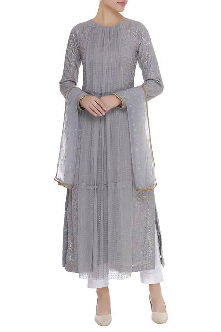 Abhi Singh Sequin embroidered kurta with dupatta 