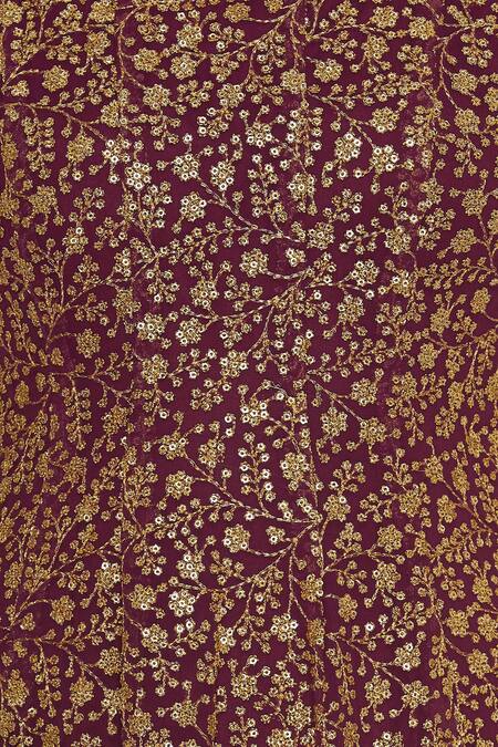 Abhi Singh_Maroon Layered Anarkali With Dupatta  _at_Aza_Fashions