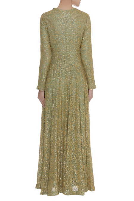 Abhi Singh Embroidered Anarkali with Dupatta 