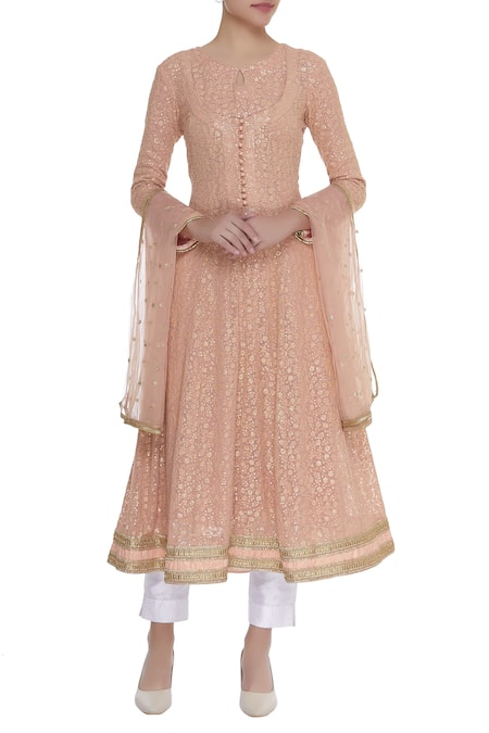 Abhi Singh Embroidered Anarkali with Dupatta 